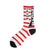 Unisex Fashion Letter Cotton Patchwork Crew Socks A Pair