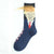 Unisex Fashion Letter Cotton Patchwork Crew Socks A Pair