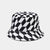 Unisex Fashion Number Leaves Lattice Printing Wide Eaves Bucket Hat