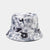 Unisex Fashion Number Leaves Lattice Printing Wide Eaves Bucket Hat