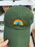 Unisex Fashion Rainbow Embroidery Flat Eaves Baseball Cap