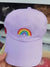 Unisex Fashion Rainbow Embroidery Flat Eaves Baseball Cap