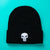 Unisex Fashion Skull Embroidery Crimping Wool Cap