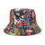 Unisex Fashion Skull Printing Wide Eaves Bucket Hat