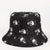 Unisex Fashion Skull Printing Wide Eaves Bucket Hat