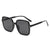 Unisex Fashion Solid Color Ac Square Full Frame Sunglasses