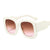 Unisex Fashion Solid Color Ac Square Full Frame Sunglasses