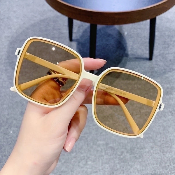 Unisex Fashion Solid Color Ac Square Full Frame Sunglasses