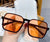 Unisex Fashion Solid Color Ac Square Full Frame Sunglasses