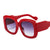 Unisex Fashion Solid Color Ac Square Full Frame Sunglasses