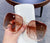 Unisex Fashion Solid Color Ac Square Full Frame Sunglasses