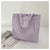 Unisex Fashion Solid Color Canvas Shopping Bags