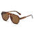 Unisex Fashion Solid Color Leopard Pc Polygon Sunglasses