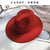 Unisex Fashion Solid Color Wide Eaves Felt Hat