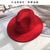 Unisex Fashion Solid Color Wide Eaves Felt Hat