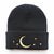 Unisex Fashion Star Moon Embroidery Crimping Wool Cap