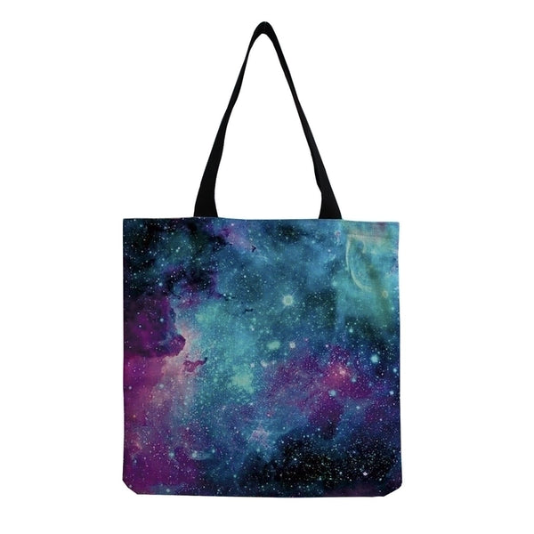 Unisex Fashion Starry Sky Butterfly Shopping Bags