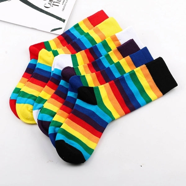 Unisex Fashion Stripe Cotton Ankle Socks