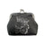 Unisex Flower Skull Pu Leather Clasp Frame Wallets