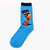 Unisex Funny Streetwear Color Block Cotton Spandex Crew Socks A Pair