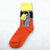 Unisex Funny Streetwear Color Block Cotton Spandex Crew Socks A Pair