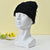 Unisex Hip-Hop Color Block Plush Eaveless Wool Cap