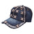 Unisex Hip-Hop Punk Star Crown Skull Rhinestone Pearl Flat Eaves Baseball Cap