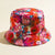 Unisex Hip-hop Colorful Printing Flat Eaves Bucket Hat