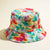 Unisex Hip-hop Colorful Printing Flat Eaves Bucket Hat