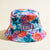 Unisex Hip-hop Colorful Printing Flat Eaves Bucket Hat