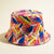 Unisex Hip-hop Colorful Printing Flat Eaves Bucket Hat