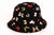 Unisex Hip-hop Commute Bear Strawberry Butterfly Printing And Dyeing Printing Wide Eaves Bucket Hat