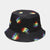 Unisex Hip-hop Retro Color Block Wide Eaves Bucket Hat