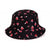 Unisex Hip-hop Rock Letter Mushroom Shark Printing Flat Eaves Bucket Hat