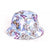 Unisex Hip-hop Rock Letter Mushroom Shark Printing Flat Eaves Bucket Hat