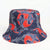 Unisex Hip-hop Rock Letter Mushroom Shark Printing Flat Eaves Bucket Hat