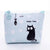 Unisex Letter Cat Pu Leather Zipper Coin Purses