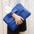 Unisex Medium Pu Leather Solid Color Classic Style Square Magnetic Buckle Envelope Bag