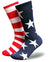 Unisex Modern Style American Flag Nylon Cotton Jacquard Crew Socks A Pair