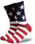 Unisex Modern Style American Flag Nylon Cotton Jacquard Crew Socks A Pair