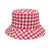 Unisex Modern Style Houndstooth Smile Face Flat Eaves Bucket Hat