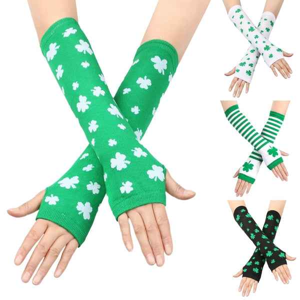 Unisex Modern Style Shamrock Gloves