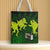 Unisex Polyester Leaves Cute Square Open Canvas Bag