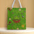 Unisex Polyester Leaves Cute Square Open Canvas Bag