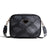 Unisex Pu Leather Lingge Basic Square Zipper Crossbody Bag Square Bag