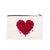 Unisex Rainbow Heart Shape Butterfly Canvas Zipper Wallets