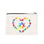 Unisex Rainbow Heart Shape Butterfly Canvas Zipper Wallets