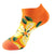 Unisex Retro Color Block Cotton Ankle Socks A Pair