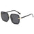 Unisex Retro Fashion Solid Color Resin Square Sunglasses