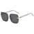 Unisex Retro Fashion Solid Color Resin Square Sunglasses